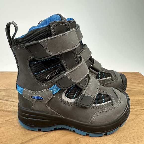 New Little Kids Keen Redwood Winter Waterproof Gray Lined Ankle‎ Boots Size 9 C - Picture 1 of 8